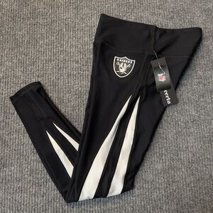 certo Raiders NFL Leggings Women's Size Small Full Length Black/Silver NEW